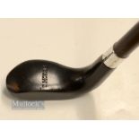 Fine dark stained wooden Sunday Golf Walking Stick fitted with longnose putter handle