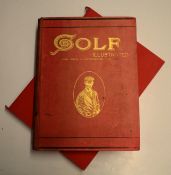 1901 Golf Illustrated Magazine Bound Vol No. IX 9 July 5 to September 27 - in publishers red and
