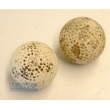 2x Bramble Pattern Rubber Core Golf Balls - Golf Balls Ltd "Black Star" retaining much of the