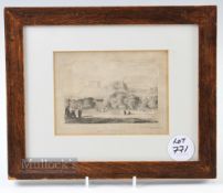 J Ewbank RSA (1779-1847) after - An early Golf Engraving titled 'Edinburgh Castle from