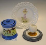 Collection of various golfing ceramics (3) - Carlton Ware Tea/Coffee/Tobacco Humidor decorated