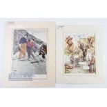 1927 Mr Punch's Political Golf Tournament Print measures 14"x11" and a 1937 Hamish McDuff Again