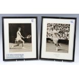 1953 Wimbledon Tennis Press photographs, of Vic Seixas Wimbledon winner 1953 and Miss A Buxton