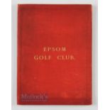 Rare 1892 Epsom Golf Club (Est 1889) Rules, Regulations and List of Members Handbook - in the