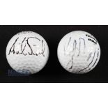 Nancy Lopez (USA) and Annika Sorenstam (Swedish and US Joint Nationality) signed golf balls - both