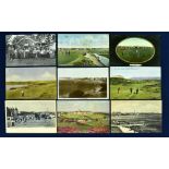 Collection of Angus and Perth Scottish Golfing Postcards from 1906 onwards (9) 3x Carnoustie incl At