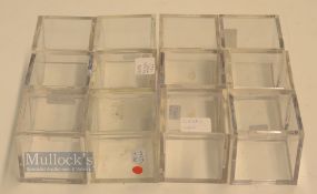Collection of 12x Golf Cube Ball Display boxes - used