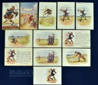 Collection of various early Cynicus humorous golfing postcard dated from 1902 onwards (12) - all