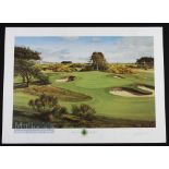 Graeme Baxter Signed 'Carnoustie Golf Links' Limited Edition Golf Print no 376/850, signed in pencil
