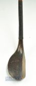 Curious and interesting maker G Million dark stained late short longnose baffie c1890 - head
