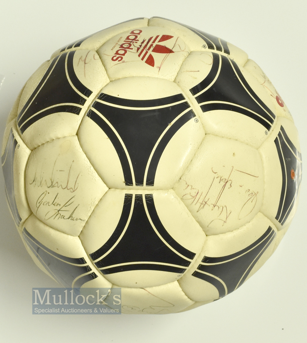 1985-86 Manchester United Signed football, a few of the names are a bit faint you able to read Ron - Image 3 of 3