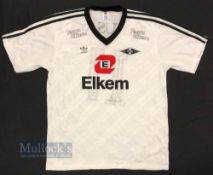 1989/90 Rosenbourg Home football shirt size 6, made in UK, Adidas, in white, No 11 to reverse, short