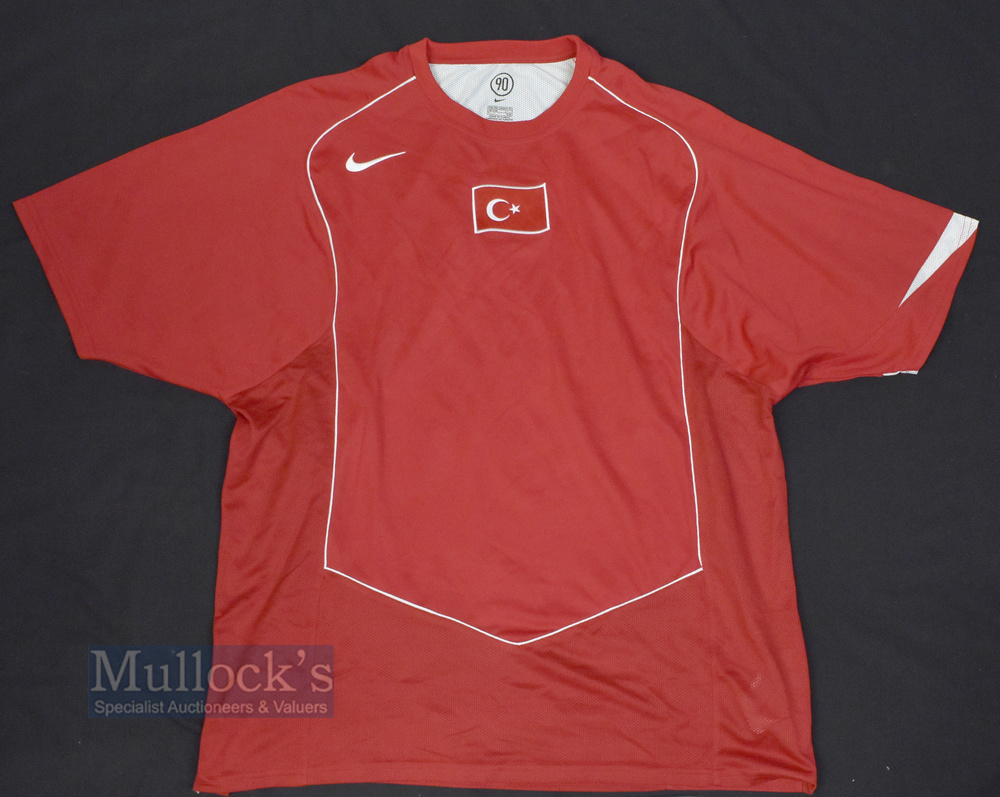 Circa 2000s Turkey International Home Football Shirt Nike, in red, size 47/48, short sleeve
