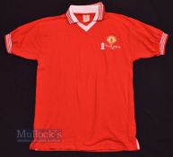 1977 Silver Jubilee Manchester United Retro Home football shirt size large, in red, short sleeve