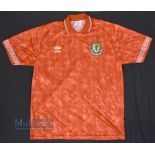 1990/92 Wales International Home Football Shirt Umbro, size L, in red, short sleeves