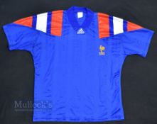 1992 /94 France home shirt Adidas short sleeve, size 42 /44