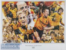 Wolverhampton Wanderers Golden Greats Colour Print by Graham Griffiths measures 69x54cm approx.