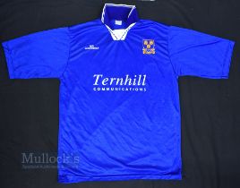 1997/99 Shrewsbury Town Home Football Shirt in blue, Ternhill Communications, MG Sportswear, size L,