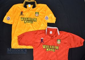 2x Circa 1994/96 Wrexham Home and Away Football Shirts EN-S, Wrexham Lager, in red, size 42/44,