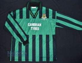 1999 Aberystwyth Town AFC Intertoto Cup Home Football Shirt Cambrian Tyres, Ffigar Sport size XL, in