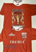 Manchester United Ferguson's United Six Pack Champions 2000Football T-Shirt size L, in red, short