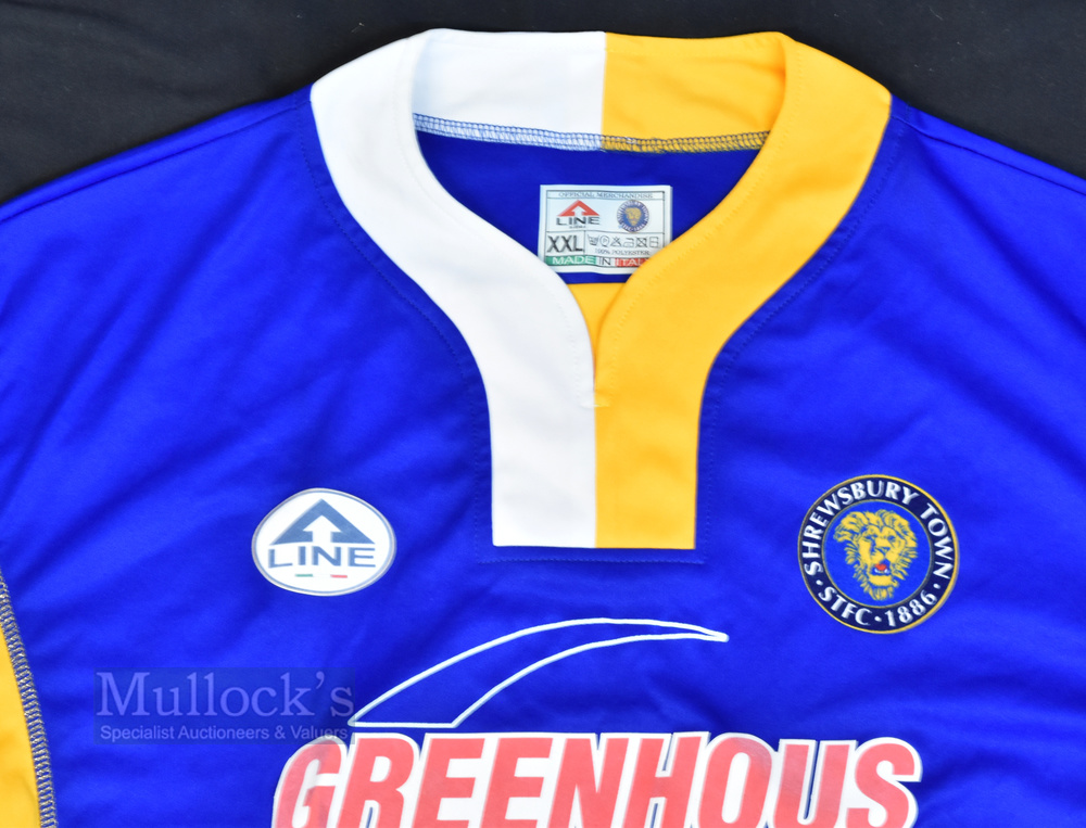 2007/08 Shrewsbury Town Home Football Shirt A Line, Greenhous, blue, size XXL, short sleeve - Image 2 of 2