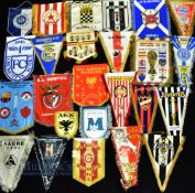 Assorted Foreign Football Pennants features FC Koln, Galatasaray, Holland, PSV Eindhoven,