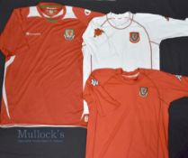 2000/02 Wales International Home and Away Football Shirts red and white examples, Kappa, both