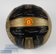 Man United 100th Anniversary Football 1902-2002, attractively coloured and printed with facsimile
