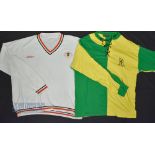 Retro 1892 Newton Heath Manchester United Football Shirt in green and yellow, size L, plus