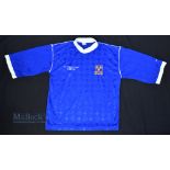 1996 Shrewsbury Town Auto windscreen Shield Final Wembley Home Football Shirt in blue MG