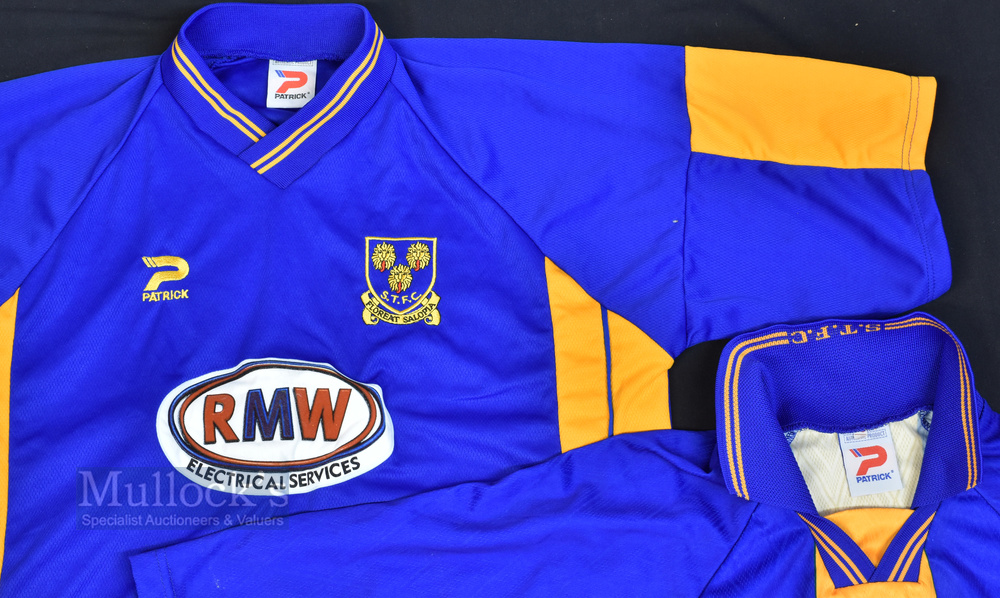 1999/01 and 2001/03 Shrewsbury Town Home Football Shirts both Patrick, MW Electrical Services, - Image 2 of 2