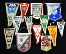 Assorted Scottish Football Pennant Selection features Hibernian, Dunfermline AFC, Queens Park FC,