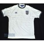 1999/01 England International Home Football Shirt Umbro, size XL, in white, short sleeve