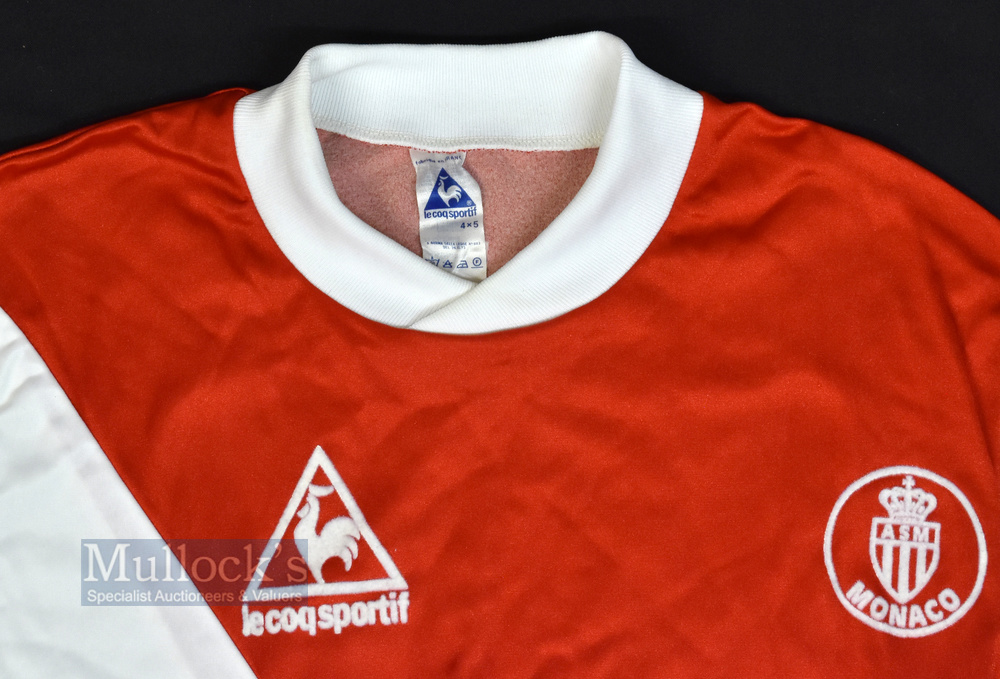 Circa 1980s Monaco Home Football Shirt Lecoqsportif, Bally, red and white, adult size M/L, long - Image 4 of 4
