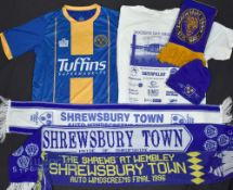 Shrewsbury Town Selection features circa 2020 Shrewsbury Town Home Football Shirt Admiral/Tuffins,