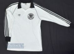1980/82 West Germany International Home Football Shirt Adidas/Erima, no sponsor, in white and black,