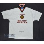 1996//97 Manchester United Away Football Shirt Umbro, Sharp View Cam, in white, size L, short