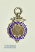 1903-04 Cheltenham Association Football League Enamelled Silver Fob, with a Gold Face, engraved to