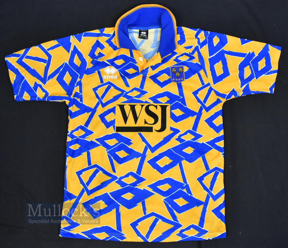 Limited Edition circa 2016 replica 1992/93 Shrewsbury Town Home Football Shirt 'Scrambled Egg'