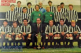 Newcastle United Signed print: centre page depicting the Fairs Cup Winners of 1969