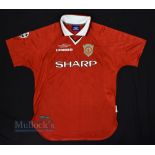 1997/2000 Manchester United Home Football Shirt Umbro, Sharp, with UEFA stitching above maker, in
