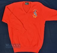 1994/95 Welsh Champions Bangor City FC Knitted Jumper made by Balmoral Scotland, size 40, in red,