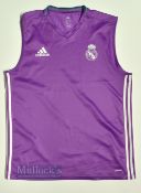 2016-2017 Real Madrid Adidas Training Vest top, size L