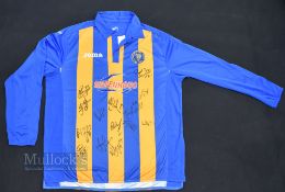 2011/2012 Shrewsbury Town Multi-Signed Football Shirt appears to be a player issue shirt, no