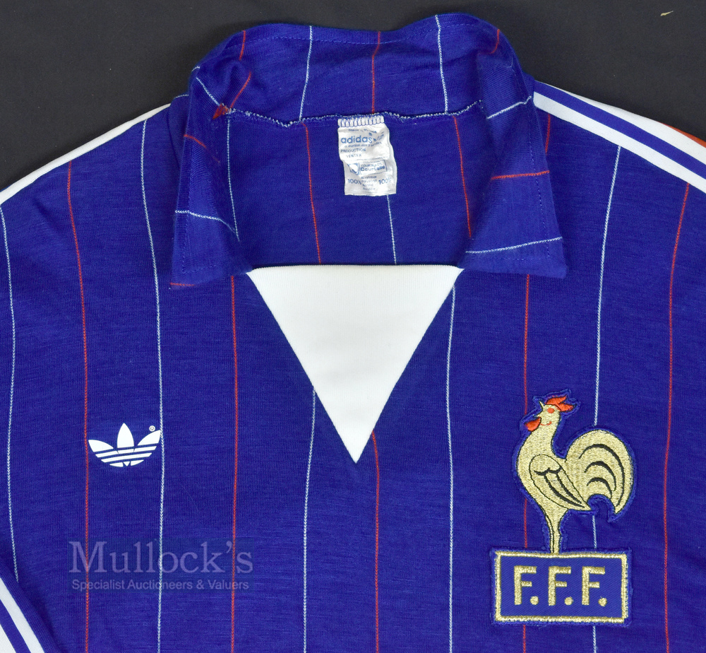 1980/82 France International Home Football Shirt Adidas, no sponsor, no size but appears Adults M/L, - Image 2 of 2