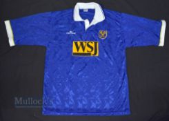 1993/95 Shrewsbury Town Home Football Shirt MG Sportswear/WSJ, in blue, size L, short sleeve