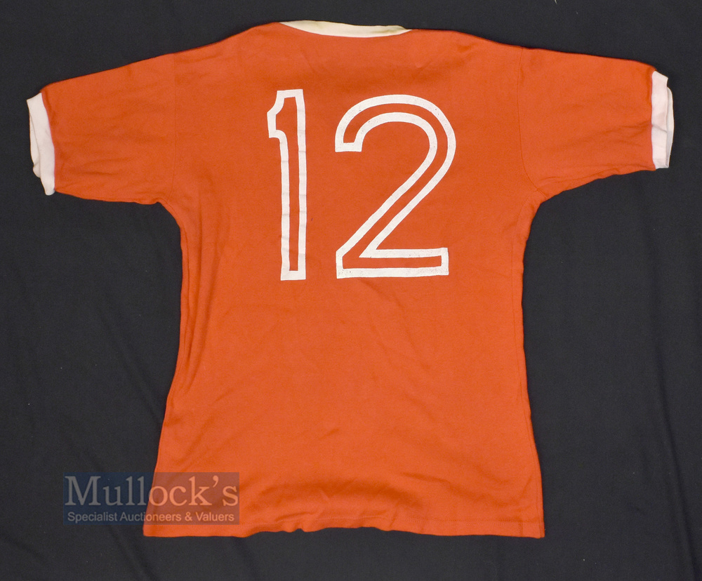 Circa 1970s Bulgaria International Away Football Shirt No12 to reverse, no sponsor, no labels, in - Image 2 of 2