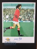 George Best Manchester United Signed Print A Superstar of World Football, Northern Ireland and