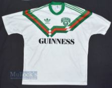 1989/91 Cork City Home Football Shirt Adidas/Guinness, size XL, white, short sleeve